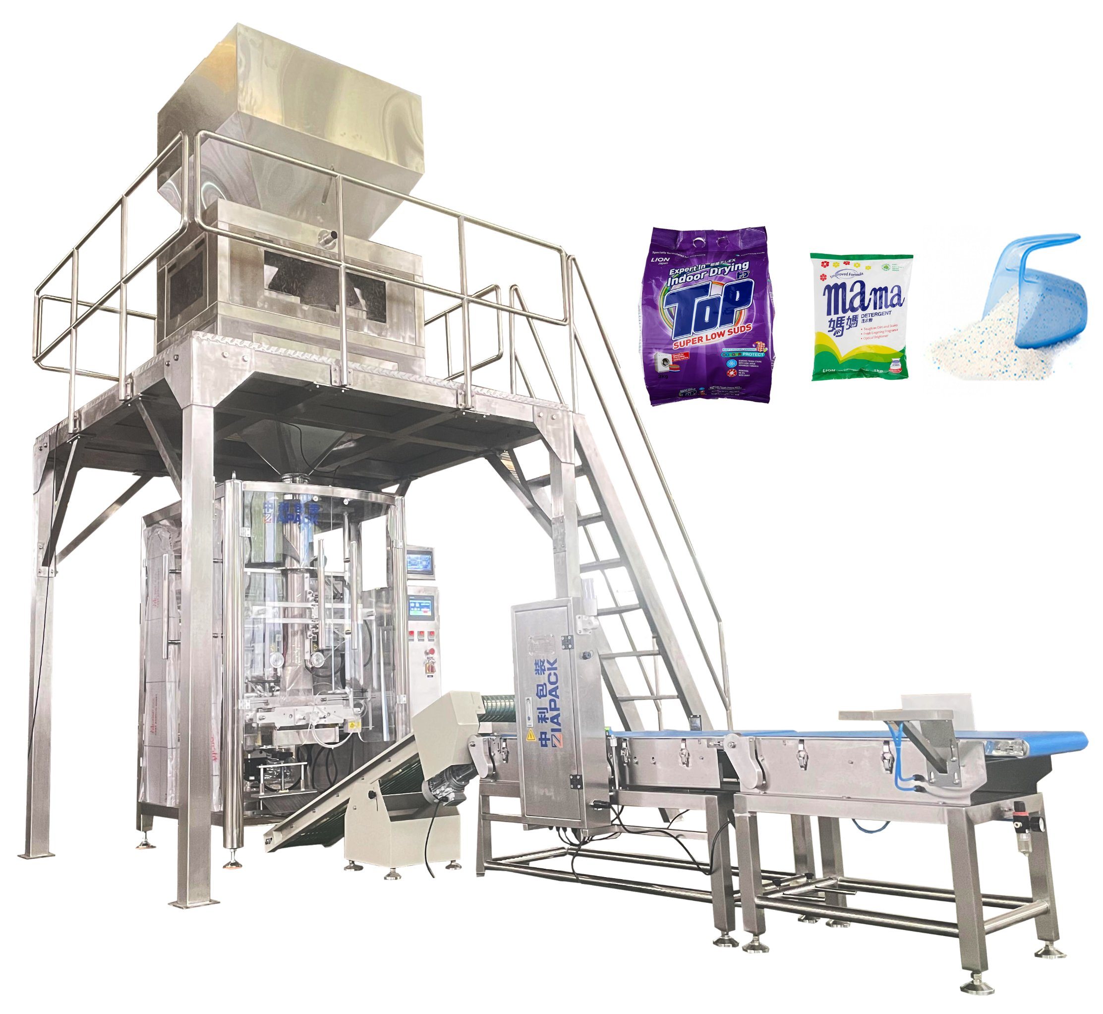 Multi-Function Vffs Vertical Automatic Packing (Packaging) Machine para sa Paghugas sa Powder