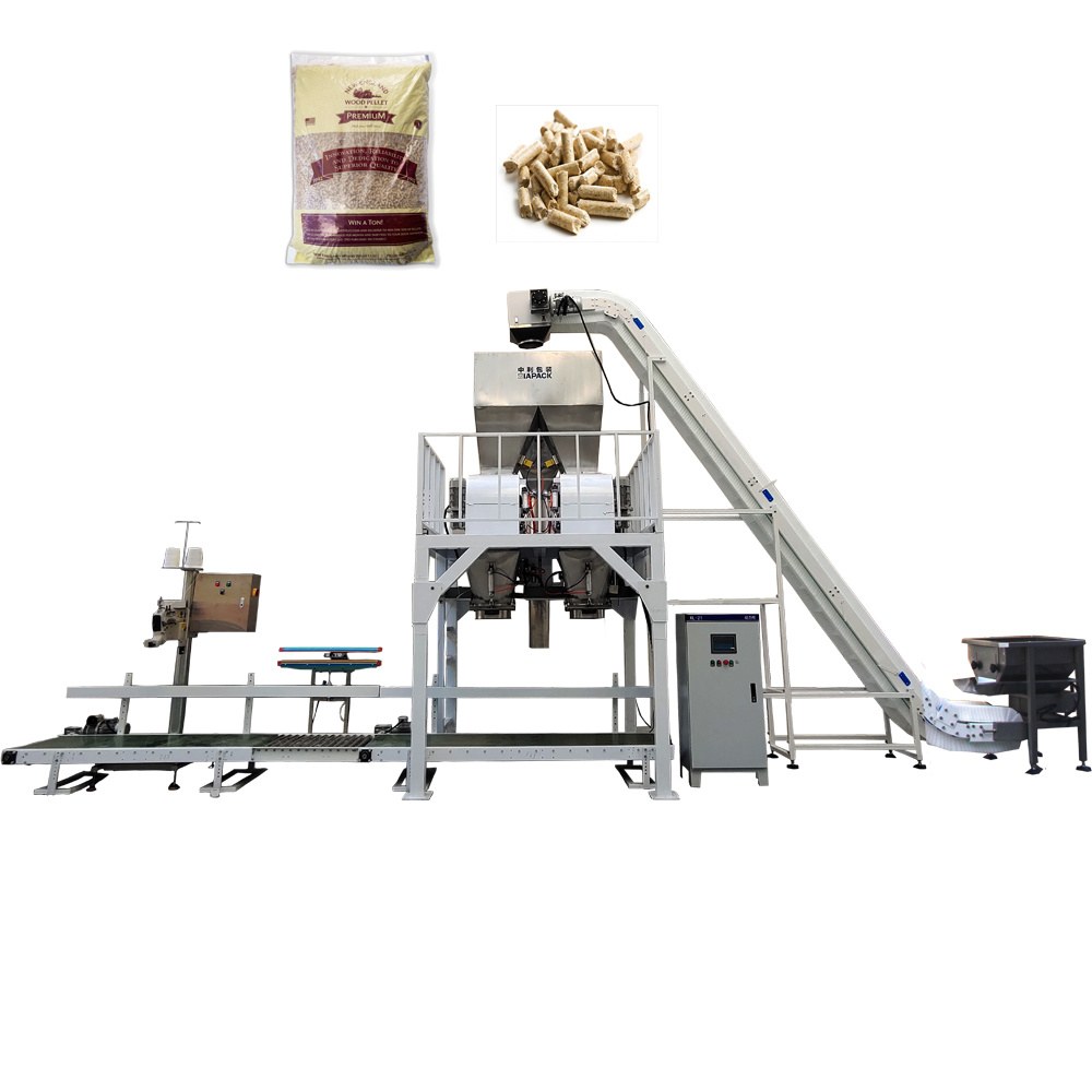 Semi-Automatic Grain Packing Machine nga adunay Doble nga Balde Belt Conveyor